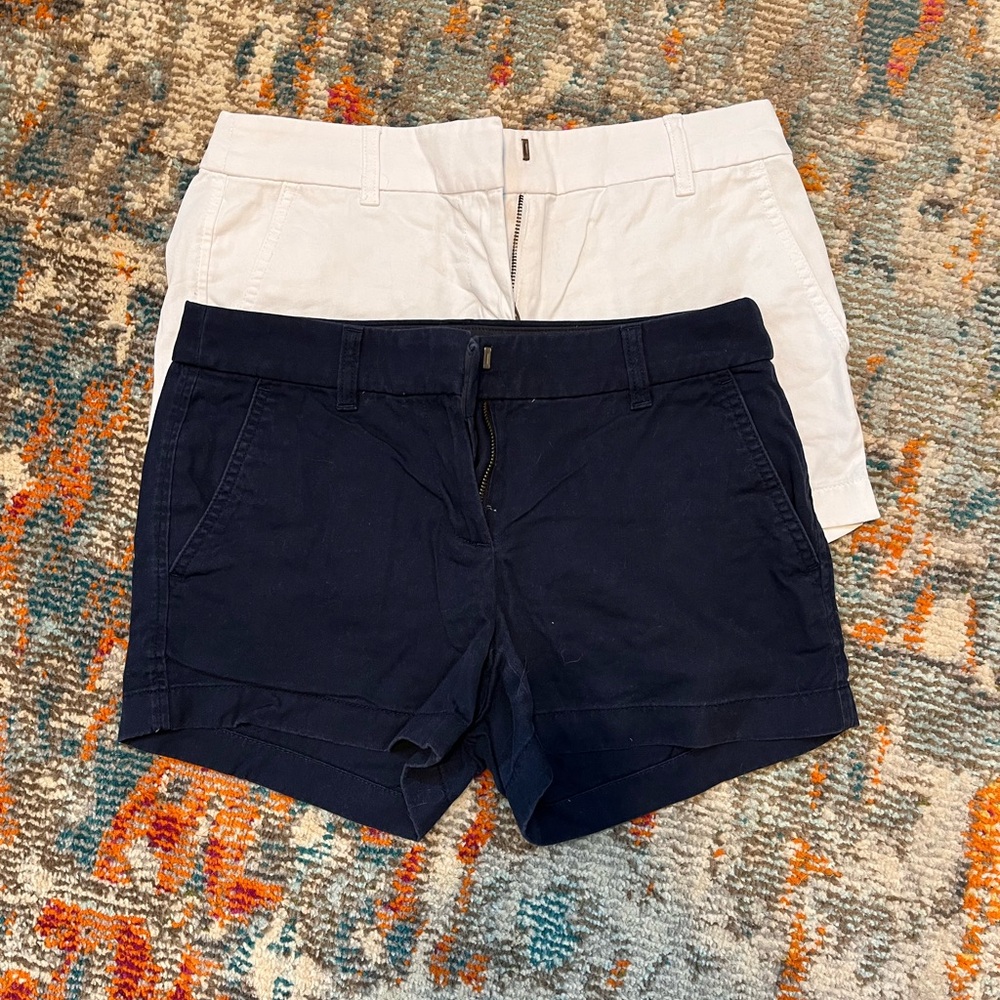 2 pairs J. Crew 3” chino short